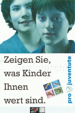 "Zeigen Sie, was Kinder Ihnen wert sind.", Briefmarkenverkauf, 1996