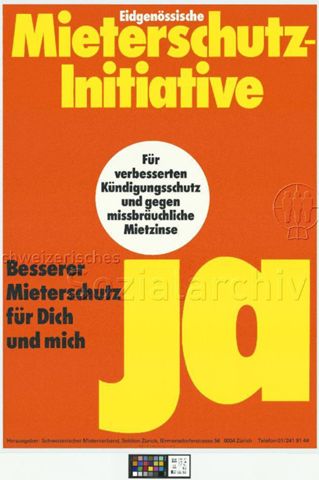 Eidgenössische Mieterschutz-Initiative Ja