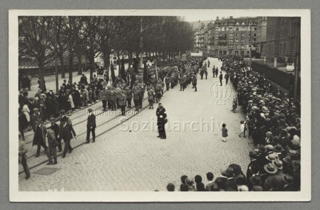 1. Mai, Umzug, Kommunisten, Kasernenstrasse, Zürich, um 1929