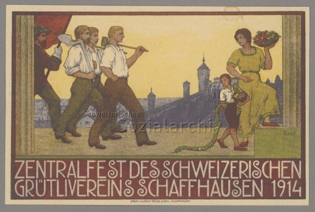 Zentralfest des schweizerischen Grütlivereins Schaffhausen 1914