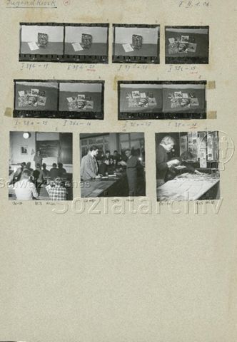 "Aktion Jugendkiosk, Kampf der Schundliteratur" - Bücher, Hefte, Schulunterricht; um 1955